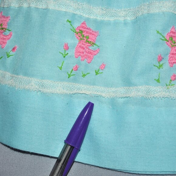 Vintage Toddler Girls Dress Size 2T-3T Retro Mod Kitty Cats & Flowers - Picture 7 of 10